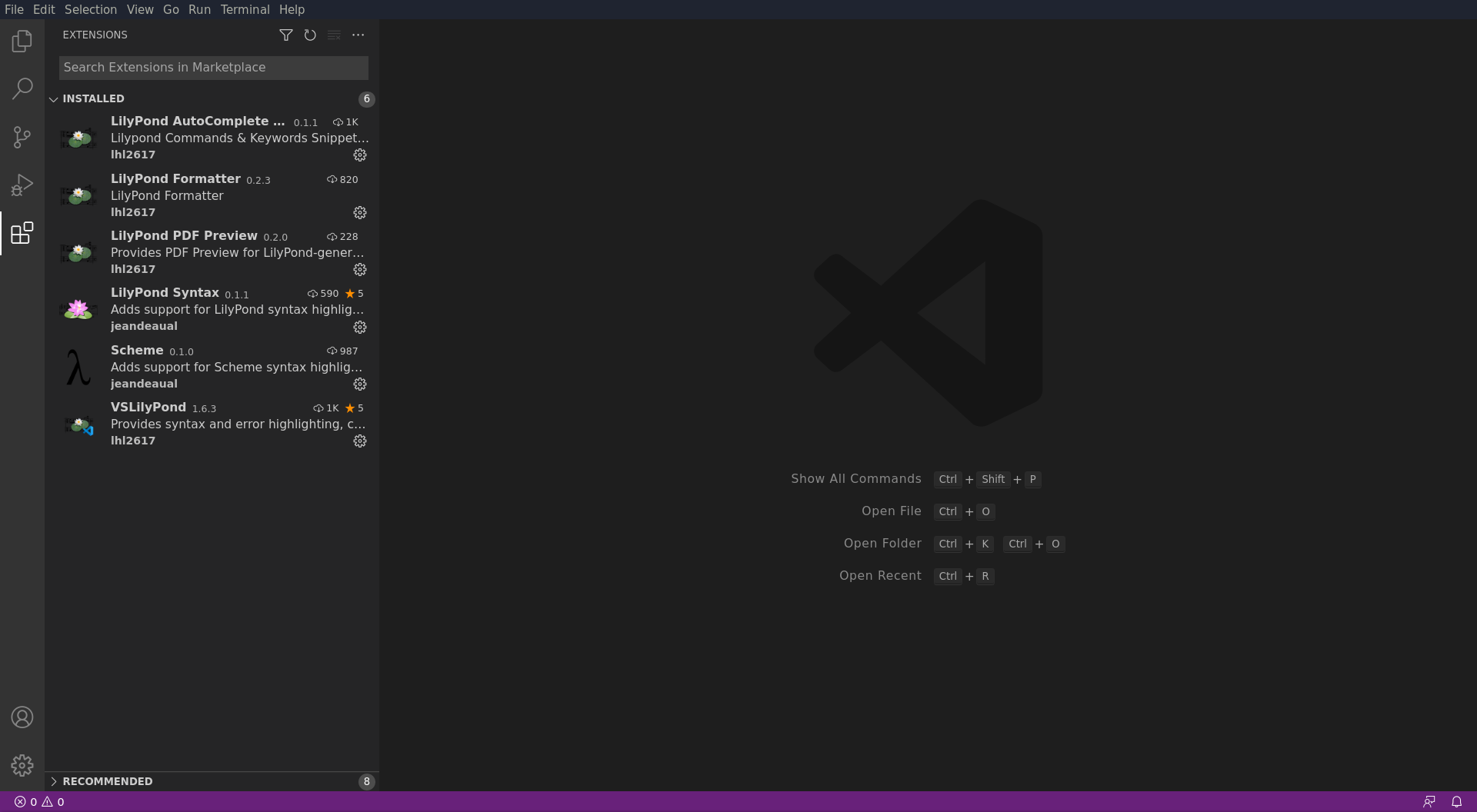 VSCode Extensions screenshot